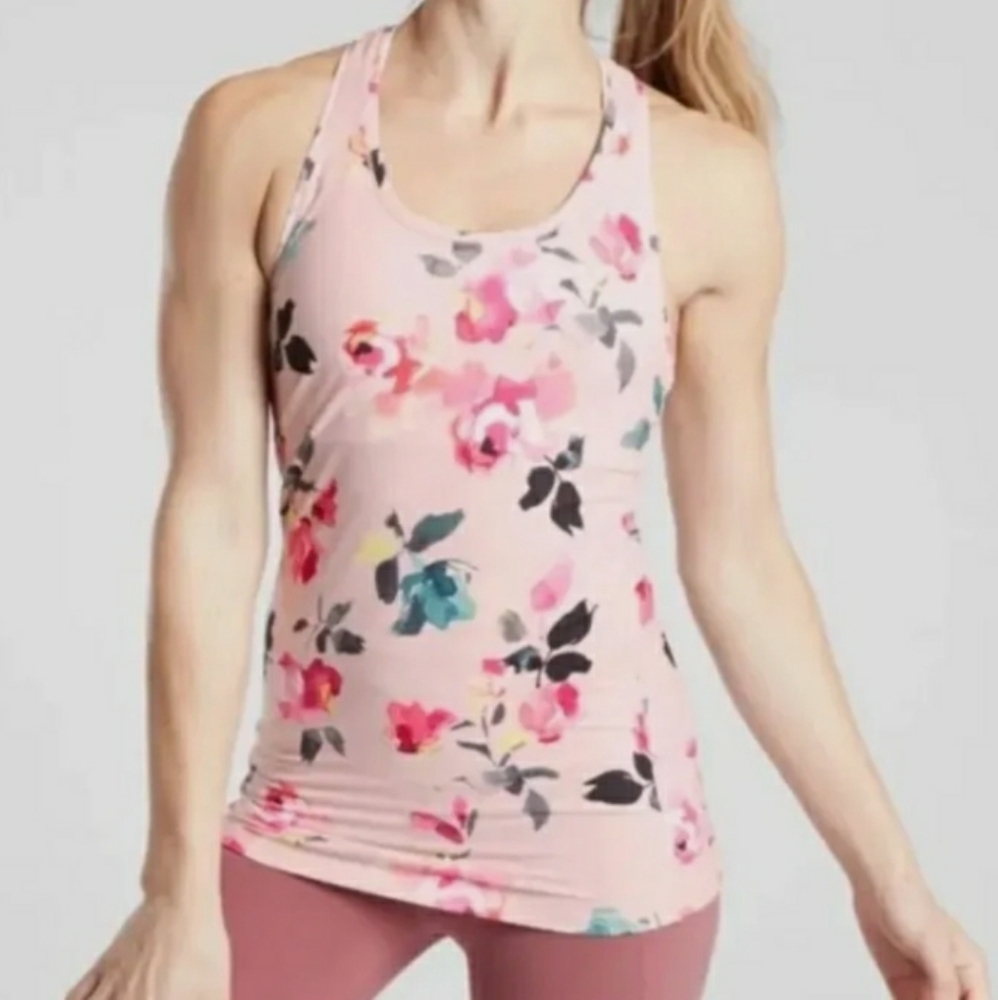 Athleta Shanti Tank Top Pink Floral Size Small - Picture 6 of 6